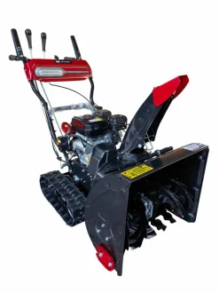 Snöslunga 6,5HK 196CC Premium | Elstart & Banddriven & Lyse| 4,1KW Loncinmotor | Metalcraft Röd/svart Outlet
